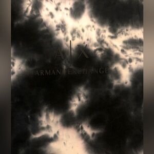 Armani exchange short set black & white tie dye smoky look